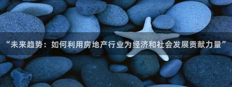 新宝注5册：“未来趋势：如何利用房地产行业为经济和社会发展贡