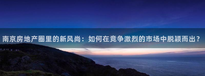 新宝5娱乐然：南京房地产圈里的新风尚：如何在竞争激烈的市场中