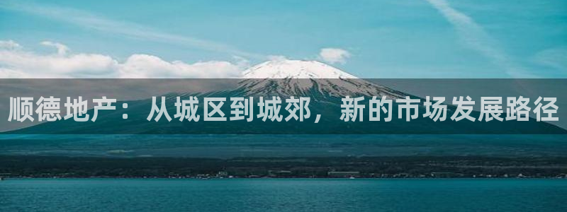 新宝b2O5O5O：顺德地产：从城区到城郊，新的市场发展路径