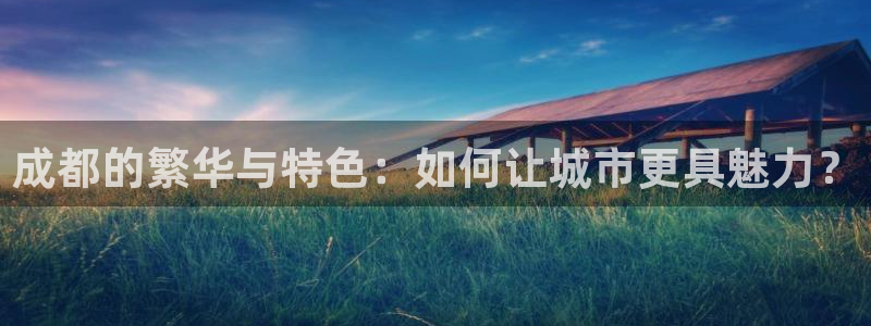 新宝5寂创33300散：成都的繁华与特色：如何让城市更具魅力