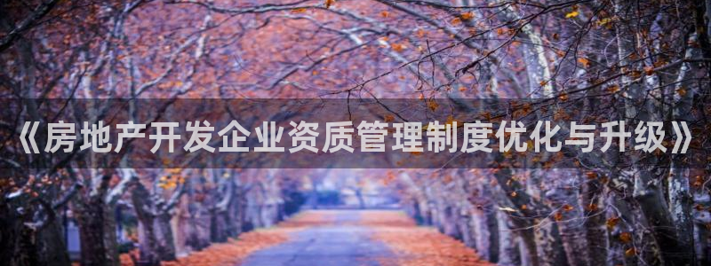 新宝5 测速：《房地产开发企业资质管理制度优化与升级》