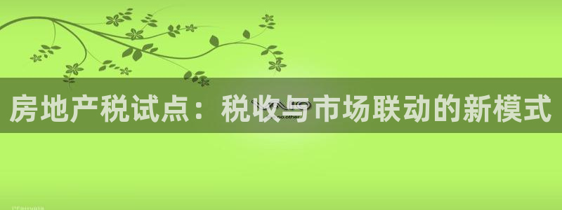 新宝5娱乐登录：房地产税试点：税收与市场联动的新模式