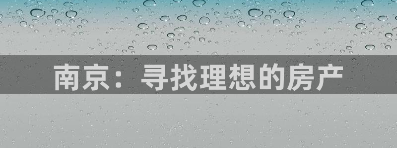 新宝5挂机：南京：寻找理想的房产
