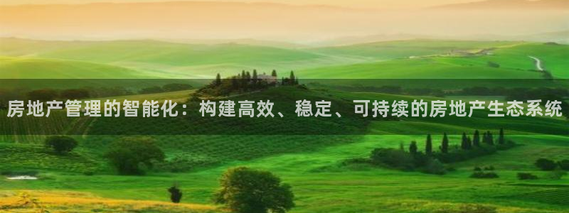 新宝5娱乐代理：房地产管理的智能化：构建高效、稳定、可持续的