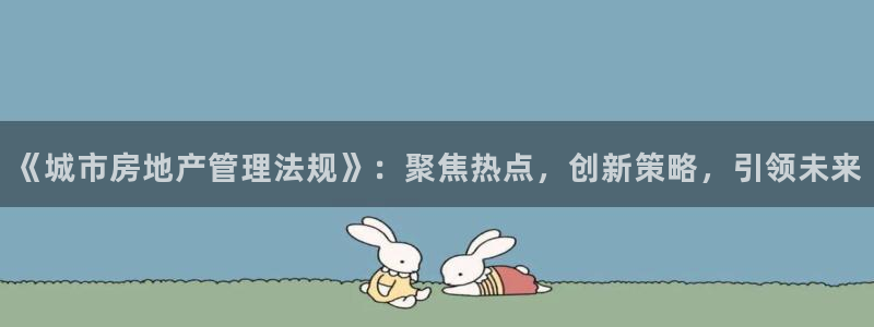 2022新宝骏rs 5：《城市房地产管理法规》：聚焦热点，创