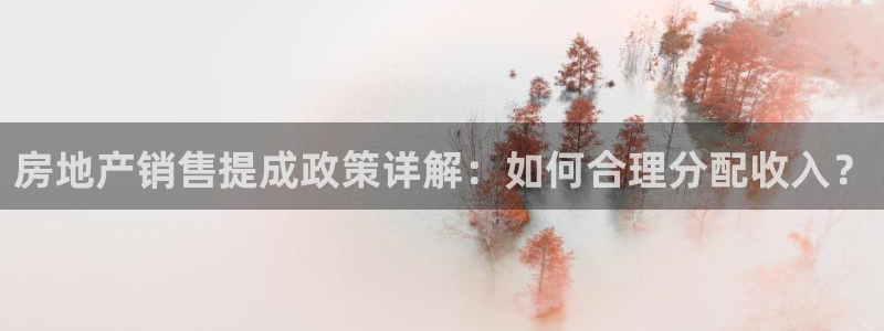 新宝5官网平台：房地产销售提成政策详解：如何合理分配收入？
