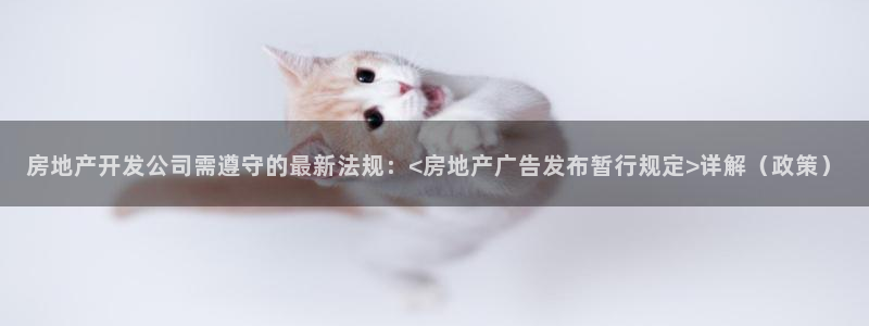 新宝cR一5：房地产开发公司需遵守的最新法规：<房地产广告发